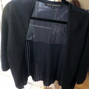 Y2k French Connection peplum chiffon knit